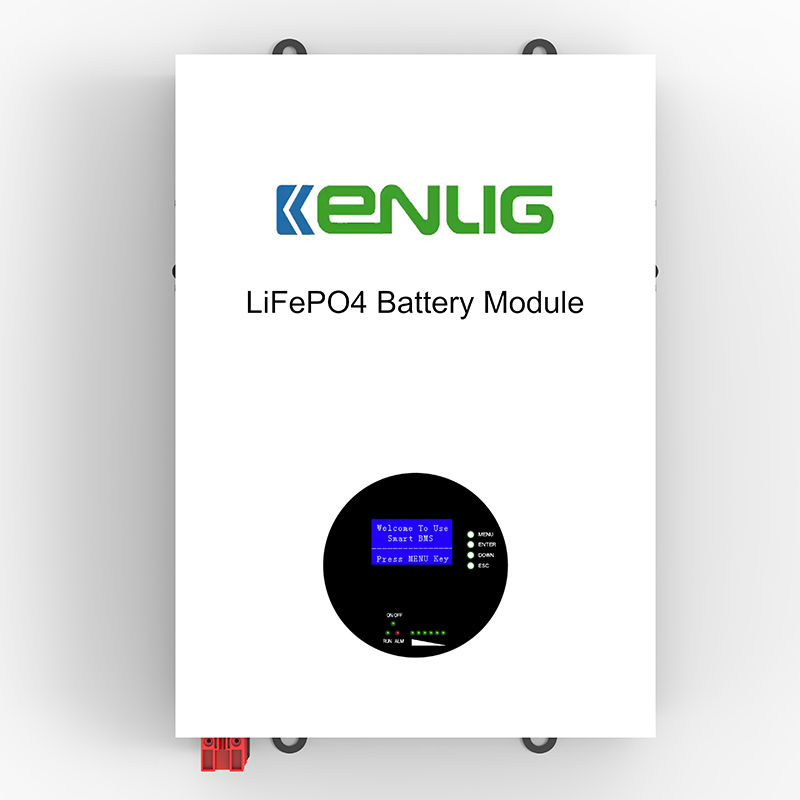 Kenlig LifePO4 Batteria al litio 6000 cicli BMS Sistema Sistema Montaggio montato di batteria LCD Display 48V/51.2V 100AH ​​150AH 200AH Powerwall